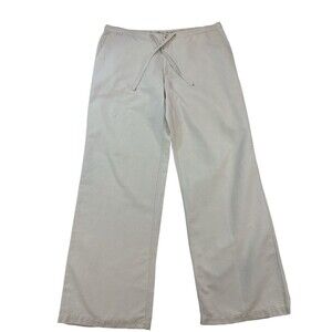 Solitude Casual Women’s Beige Wide Leg Drawstring Pants Size M